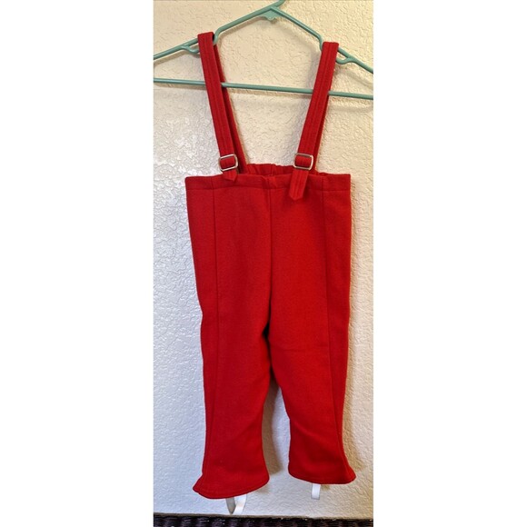 Vintage ROTHSCHILD Girls Wool Velvet Red/Blue Trim Coat & Snow Pants Leggings - Picture 12 of 16
